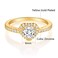 MDFUN Luxurious Gold Plated Cubic Zirconia Infinity Love Solitaire Promise Eternity Ring goldplatedbrass 7