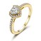 MDFUN Luxurious Gold Plated Cubic Zirconia Infinity Love Solitaire Promise Eternity Ring goldplatedbrass 7