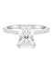 TIGRADE 4CT Engagement Ring for Women Radiant Cut Cubic Zirconia Wedding Band CZ Promise Anniversary Ring Size 313 Silver Size 6