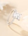 TIGRADE 4CT Engagement Ring for Women Radiant Cut Cubic Zirconia Wedding Band CZ Promise Anniversary Ring Size 313 Silver Size 6