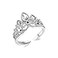 Dtexhif Princess Crown Ring for Women CZ Inlaid Open Ring Heart Shaped Promise Ring Rapunzel Crown Ring Adjustable Jewelry Gift Silver