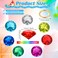 ZCYSRLQIN 12 Pcs Gold Round Ring Set Acrylic Diamond Gemstone Jewelry Alloy Halloween Party Hunting Cake Ornament Gift Bag Blue Hedgehog Power Ring Classical Style