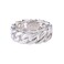 QUSIIOSLK 925 Sterling Silver 7mm Wide Cuban Link Chain Ring Hip Hop Stackable Celtic Knot Ring Twisted Chunky Dome Biker Ring Jewelry Gift for Men Size12 Silver