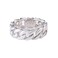 QUSIIOSLK 925 Sterling Silver 7mm Wide Cuban Link Chain Ring Hip Hop Stackable Celtic Knot Ring Twisted Chunky Dome Biker Ring Jewelry Gift for Men Size12 Silver