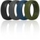 ThunderFit Silicone Rings for Men Breathable Patterned Design Rubber Wedding Engagement Bands 87mm Wide 22mm Thick 147 Variety Multipack