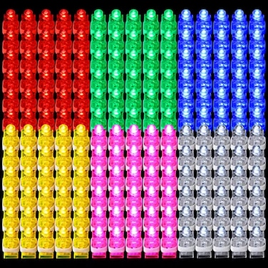 Riakrum 200 Pieces Finger Lights Finger Flashlights LED Lights Flashing Light up Rings Glow Sticks Glow in The Dark Bright for Party Supplies Colorful