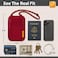 VENTURE 4TH RFID Blocking Travel Neck Wallet for Women Men Security Neck Pouch Passport Holder with Adjustable Strap WaterResistant Nylon Lining Red