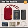 VENTURE 4TH RFID Blocking Travel Neck Wallet for Women Men Security Neck Pouch Passport Holder with Adjustable Strap WaterResistant Nylon Lining Red