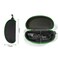 alladaga 3 Pack Zipper Shell Eyeglasses and Sunglasses Case with Plastic Carabiner Hook Green
