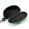 alladaga 3 Pack Zipper Shell Eyeglasses and Sunglasses Case with Plastic Carabiner Hook Green