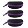 alladaga 3 Pack Zipper Shell Eyeglasses and Sunglasses Case with Plastic Carabiner Hook Purple