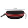 alladaga 3 Pack Zipper Shell Eyeglasses and Sunglasses Case with Plastic Carabiner Hook Red