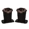 Baitaihem Pack of 2 Plush Lined Eyeglasses Holder Stand Protective Glasses Case For Desks Or NightstandsBlack and Light Gray