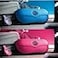 BLUPOND 2 Set Sunglasses Case Semi Hard EVA Shell with Metal Hanging Hook Belt Clip Sun Glasses Storage Pink Blue