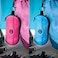 BLUPOND 2 Set Sunglasses Case Semi Hard EVA Shell with Metal Hanging Hook Belt Clip Sun Glasses Storage Pink Blue