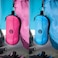 BLUPOND 2 Set Sunglasses Case Semi Hard EVA Shell with Metal Hanging Hook Belt Clip Sun Glasses Storage Pink Blue