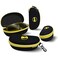 BLUPOND Knight Visor Large Sunglasses Case with Metal Carabiner Zipper EVA Semi Hard Frame Glasses Case for Men Women