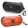 BLUPOND Sunglasses Case Semi Hard EVA Shell with Metal Hanging Hook Belt Clip Sun Glasses Storage BlackOrange