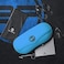 BLUPOND Sunglasses Case Semi Hard EVA Shell with Metal Hanging Hook Belt Clip Sun Glasses Storage Light Blue