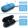 BLUPOND Sunglasses Case Semi Hard EVA Shell with Metal Hanging Hook Belt Clip Sun Glasses Storage Light Blue
