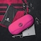 BLUPOND Sunglasses Case Semi Hard EVA Shell with Metal Hanging Hook Belt Clip Sun Glasses Storage Pink