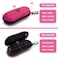 BLUPOND Sunglasses Case Semi Hard EVA Shell with Metal Hanging Hook Belt Clip Sun Glasses Storage Pink