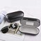 Tiger007 Dual Glasses Case for Two Frames Classic Clamshell 2 Eyeglasses Case BuiltIn Mirror Black