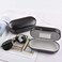 Tiger007 Dual Glasses Case for Two Frames Classic Clamshell 2 Eyeglasses Case BuiltIn Mirror Black