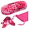 MyEyeglassCase Floral Hard eyeglass case Glasses Case Hard Shell with Microfiber Drawstring Pouch and Cleaning Cloth Protective Small to Medium frames for women AS166L Peonies