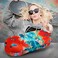 MyEyeglassCase Hard eyeglass case in Tie Dye Microfiber Print Glasses Case Hard Shell Holder with Microfiber Drawstring Pouch Cleaning Cloth Protective Small to Medium frames AS166L TD ORANGE
