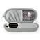 Huvon Double Eyeglasses Case Dual Glasses Sunglasses Organizer with Zipper Closure Eyewear Storage Box for Men Women Travel Grey