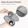 Huvon Double Eyeglasses Case Dual Glasses Sunglasses Organizer with Zipper Closure Eyewear Storage Box for Men Women Travel Grey