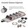 Kenpal Sunglasses Storage Organizer Holder Foldable Travel Case with 5 Slot Compartments for Multiple Glasses Black