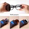 KFPH Double Eyeglasses Pouch Large Squeeze Top Microfiber Soft Glasses Case for Women with Cleaning Cloth Brown Grey