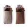 KFPH Double Eyeglasses Pouch Large Squeeze Top Microfiber Soft Glasses Case for Women with Cleaning Cloth Brown Grey