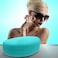 MyEyeglassCase LARGE TO EXTRA LARGE Curved Sunglasses Case Glasses Holder in an Elegant Design durable and strong Womens Eyeglass Clam Shell case with drawstring pouch cloth AS179 Teal