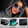 MyEyeglassCase EXTRA LARGE case for straight Rectangle in Distressed LeatherLike Glasses Case Over size Sunglass Holder Hard Shell durable and safe Includes Pouch Cloth AS505 BlackTeal