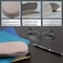 MyEyeglassCase Glasses Case Hard Shell for Small Medium Frames Eyeglass Clam Shell Hard Case for Men Women Travel Eyewear Holder with Cleaning Fabric Cloth Protective Storage AS196 Lt Grey