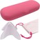 MyEyeglassCase Slim Hard Shell Eyeglass Case Small Protective Glasses Case with Microfiber Pouch Cleaning Cloth fit readers and reading frames womengirls S5 Pink