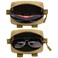 SunForMorning Tactical Eyeglasses Hard Case Molle Zipper Sunglasses Carrying Case Protective Box with Clip Black