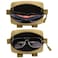 SunForMorning Tactical Eyeglasses Hard Case Molle Zipper Sunglasses Carrying Case Protective Box with Clip Brown