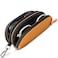 Tangoner Double Eyeglasses Case Soft Portable Zipper Sunglasses Pouch with Keychain Clip for Men Women Orange