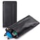 TRIUMPH VISION Double Eyeglasses Sunglasses Pouch Leather Soft Lining 3 Compartments Sleeve Large Shade Reading Glasses Case Black 2Pack