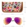 TRIUMPH VISION Eyeglasses Case Small for Reading Glasses Light Neoprene Slim Sunglasses Sleeve Eyewear Pouch Soft 3 Pack Floral Paisley
