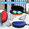 ZONLY 3 Pack Sunglasses Case Portable Travel Zipper Eyeglasses Case Hook With Cleaning Cloth Bredblueorange