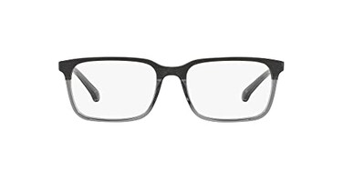 Brooks Brothers Mens BB2033 Rectangular Prescription Eyewear Frames Grey WoodGrey TransparentDemo Lens 56 mm