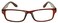 OWL Brown Frame Narrow Rectangular Clear Lens Eyeglasses Retro Style