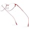 FONEX Metal Square EyeglassesFull Rim Lightweight Glasses Frame for Men 8105 8106 Round Red