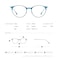 FONEX Metal Square EyeglassesFull Rim Lightweight Glasses Frame for Men 8105 8106 Round Red