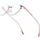 FONEX Metal Square EyeglassesFull Rim Lightweight Glasses Frame for Men 8105 8106 Round Red